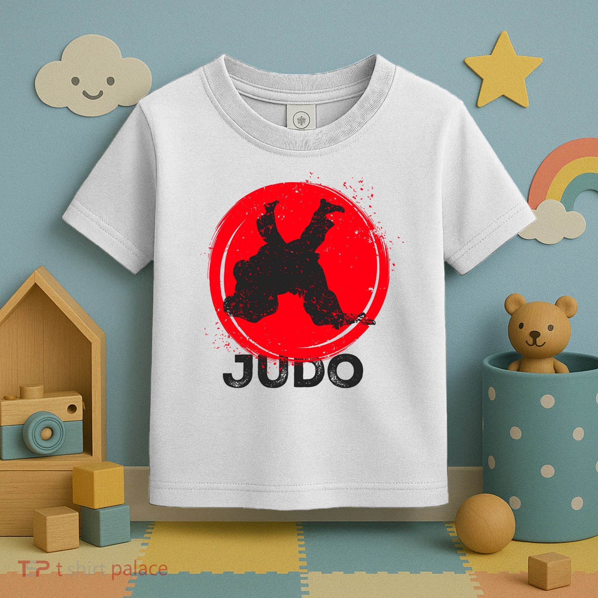 JUDO Olympic Sports Stylized Distressed Toddler T-Shirt