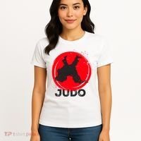 JUDO Olympic Sports Stylized Distressed Women's T-Shirt thumb 4