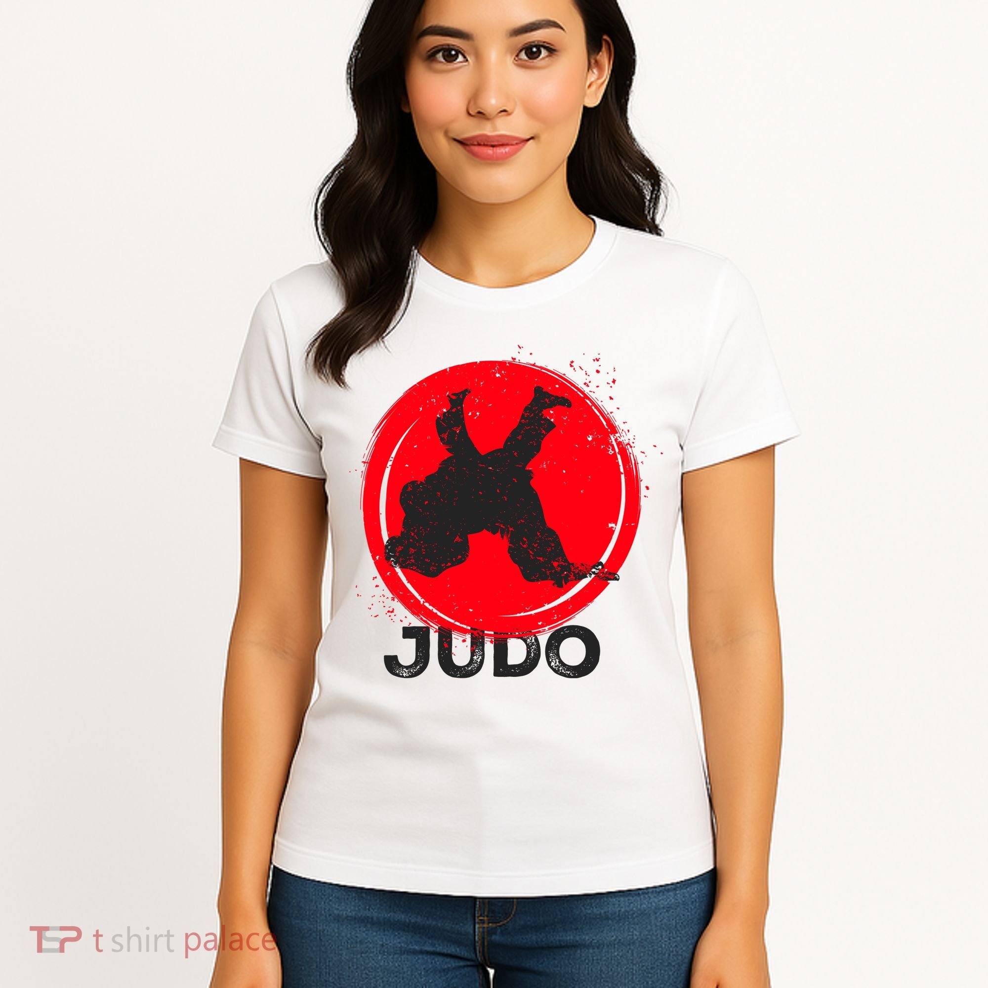 JUDO Olympic Sports Stylized Distressed Women's T-Shirt