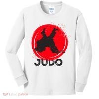 JUDO Olympic Sports Stylized Distressed Kids Long Sleeve Shirt thumb 0