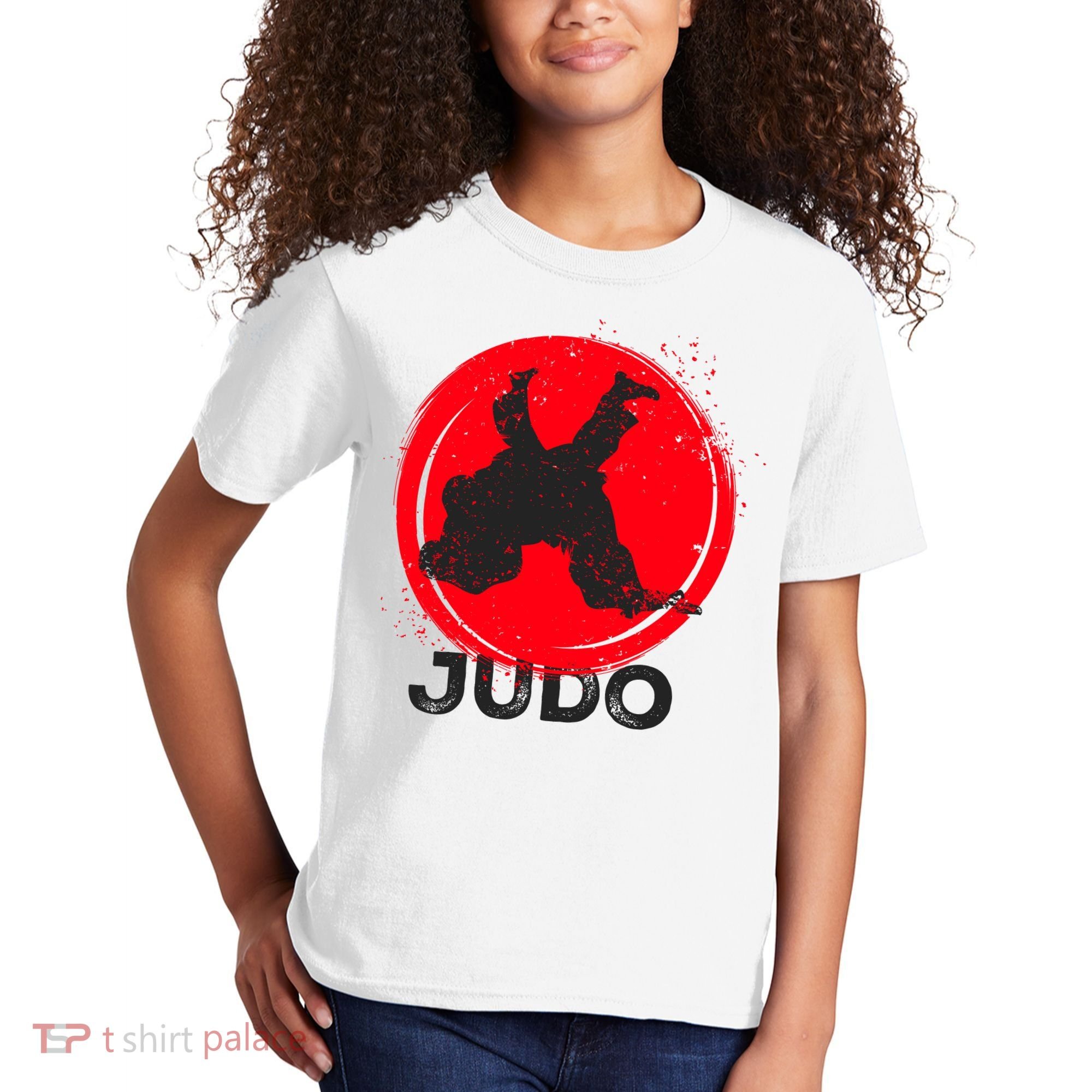JUDO Olympic Sports Stylized Distressed Kids T-Shirt