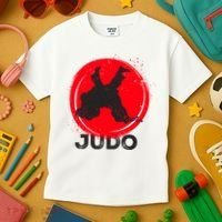 JUDO Olympic Sports Stylized Distressed Kids T-Shirt thumb 3
