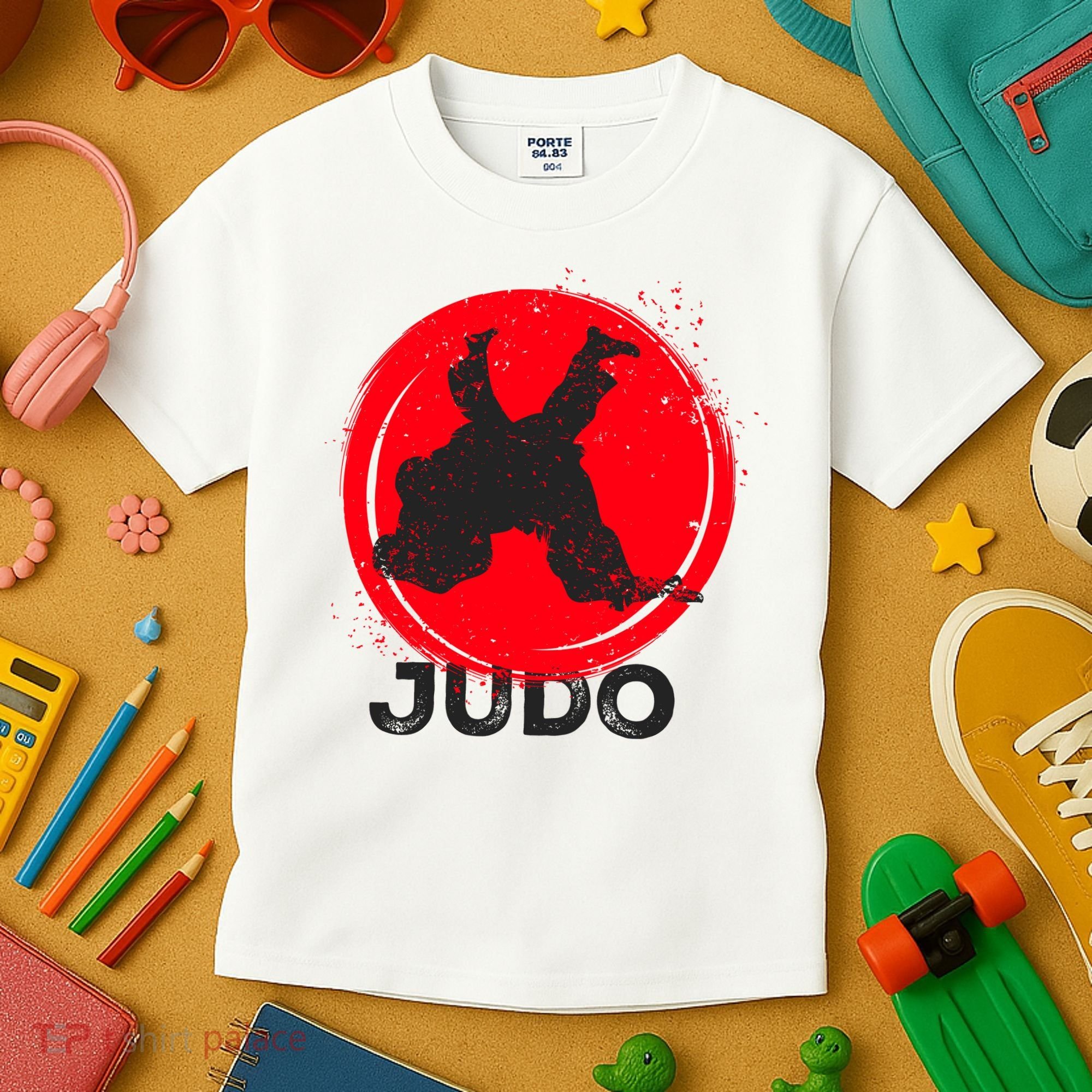 JUDO Olympic Sports Stylized Distressed Kids T-Shirt