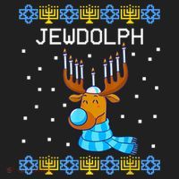 Jewdolph Ugly Hanukkah Sweater Reindeerorah Chanukah Hat thumb 2