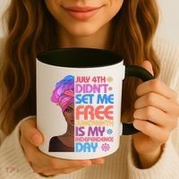 July 4th Didn't Set Me Free Juneteenth Coffee Mug thumb 3