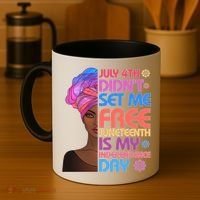 July 4th Didn't Set Me Free Juneteenth Coffee Mug thumb 4