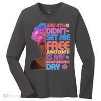 July 4th Didn't Set Me Free Juneteenth Women's Long Sleeve Shirt thumb 0