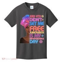 July 4th Didn't Set Me Free Juneteenth Kids T-Shirt thumb 0