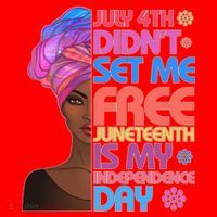 July 4th Didn't Set Me Free Juneteenth Santa Hat thumb 1