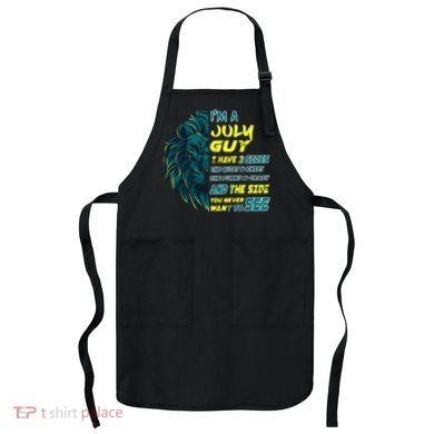 July Birthday Guy Has 3 Sides Sweet Funny Crazy  Apron