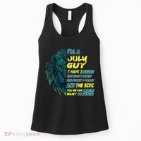 July Birthday Guy Has 3 Sides Sweet Funny Crazy  Women's Tank Top thumb 0