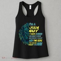 July Birthday Guy Has 3 Sides Sweet Funny Crazy  Women's Tank Top thumb 3