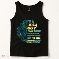 July Birthday Guy Has 3 Sides Sweet Funny Crazy  Tank Top thumb 2