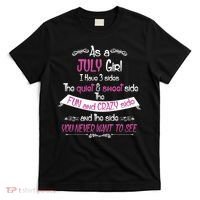 July Girl Sweet But Crazy Funny Birthday T-Shirt thumb 0