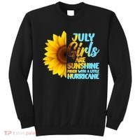 July Girls Are Sunshine Mixed With A Little Hurricane Sweatshirt thumb 0
