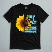 July Girls Are Sunshine Mixed With A Little Hurricane T-Shirt thumb 5
