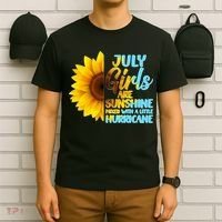 July Girls Are Sunshine Mixed With A Little Hurricane T-Shirt thumb 6