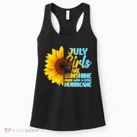 July Girls Are Sunshine Mixed With A Little Hurricane Women's Tank Top thumb 0