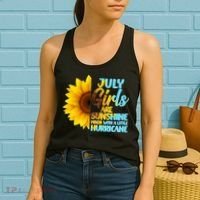 July Girls Are Sunshine Mixed With A Little Hurricane Women's Tank Top thumb 2