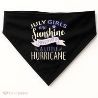 July Girls Are Sunshine Mixed With Hurricane USA-Made Doggie Bandana thumb 0