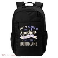 July Girls Are Sunshine Mixed With Hurricane Backpack thumb 0