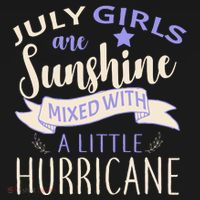 July Girls Are Sunshine Mixed With Hurricane Women's Hoodie thumb 2