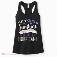 July Girls Are Sunshine Mixed With Hurricane Women's Tank Top thumb 0
