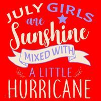 July Girls Are Sunshine Mixed With Hurricane Santa Hat thumb 1