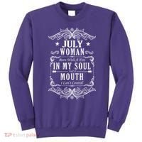 July Woman Funny Birthday Sweatshirt thumb 0