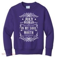 July Woman Funny Birthday Kids Sweatshirt thumb 0