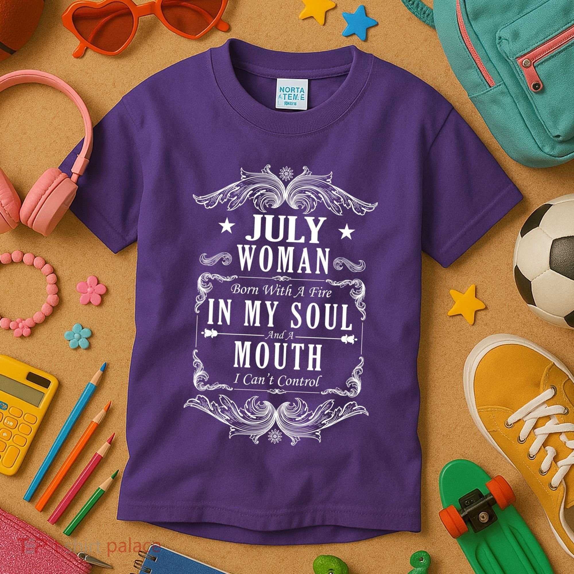 July Woman Funny Birthday Kids T-Shirt
