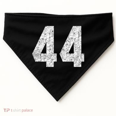 Jersey Uniform Number 44 Athletic Style Sports Graphic USA-Made Doggie Bandana