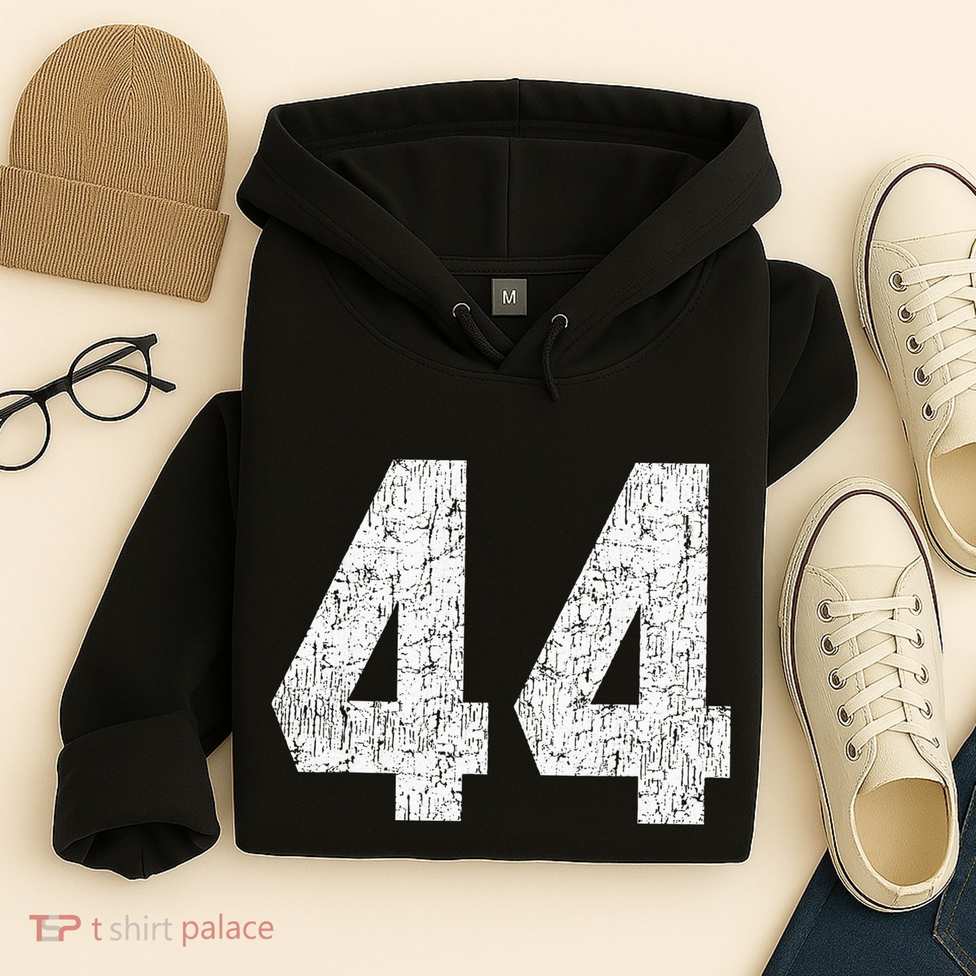 Jersey Uniform Number 44 Athletic Style Sports Graphic Hoodie