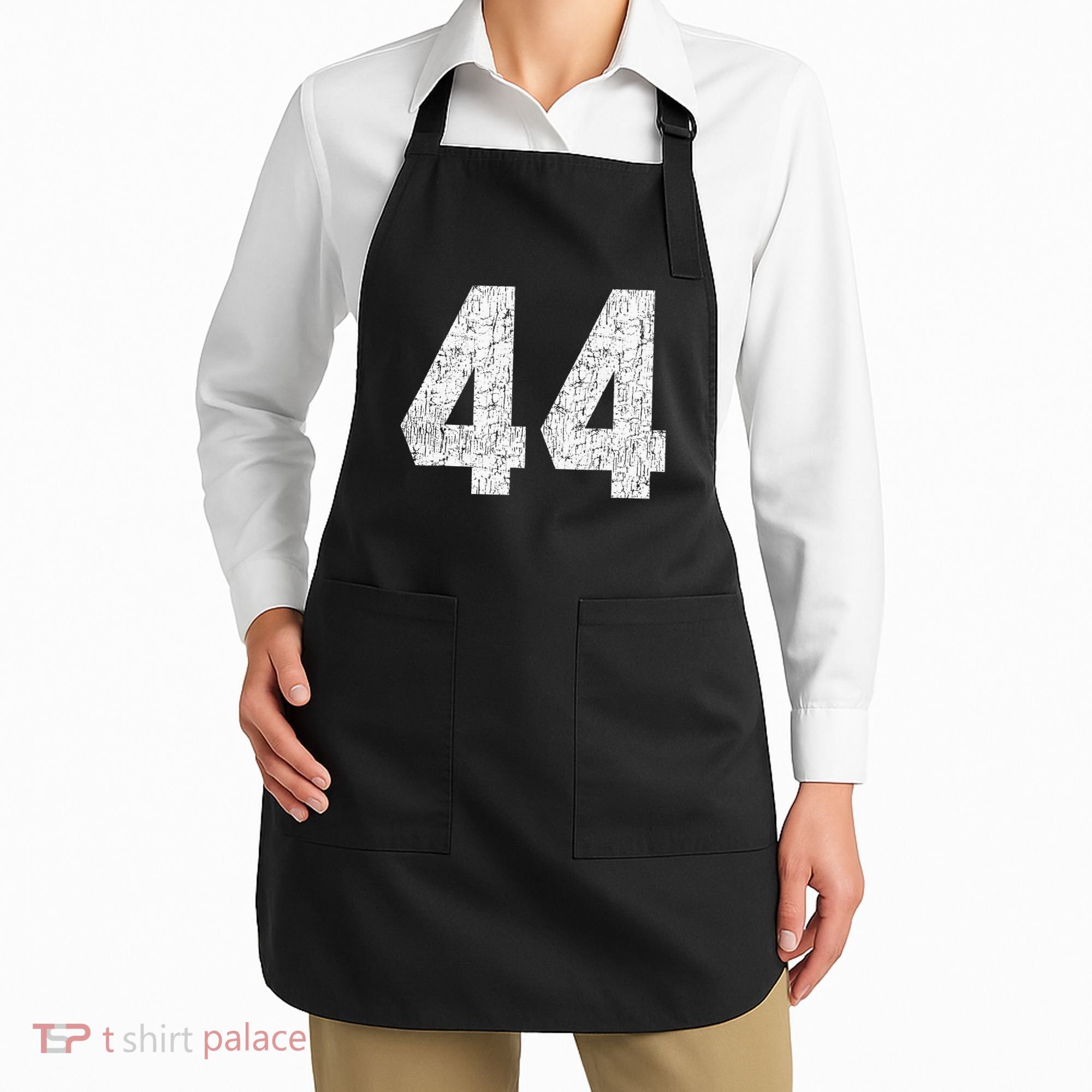 Jersey Uniform Number 44 Athletic Style Sports Graphic Apron