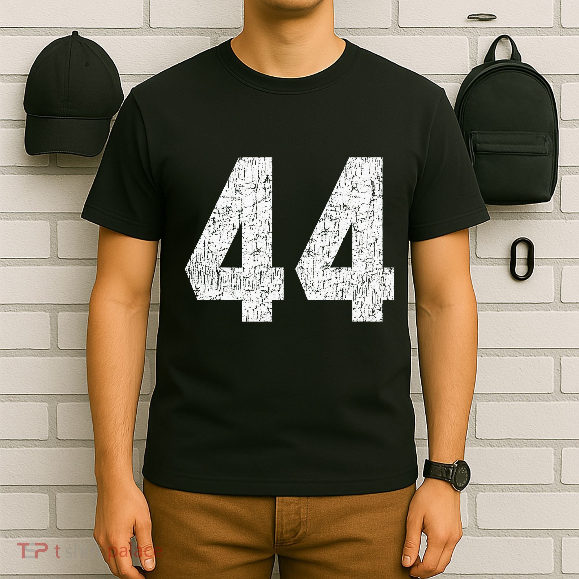 Jersey Uniform Number 44 Athletic Style Sports Graphic T-Shirt