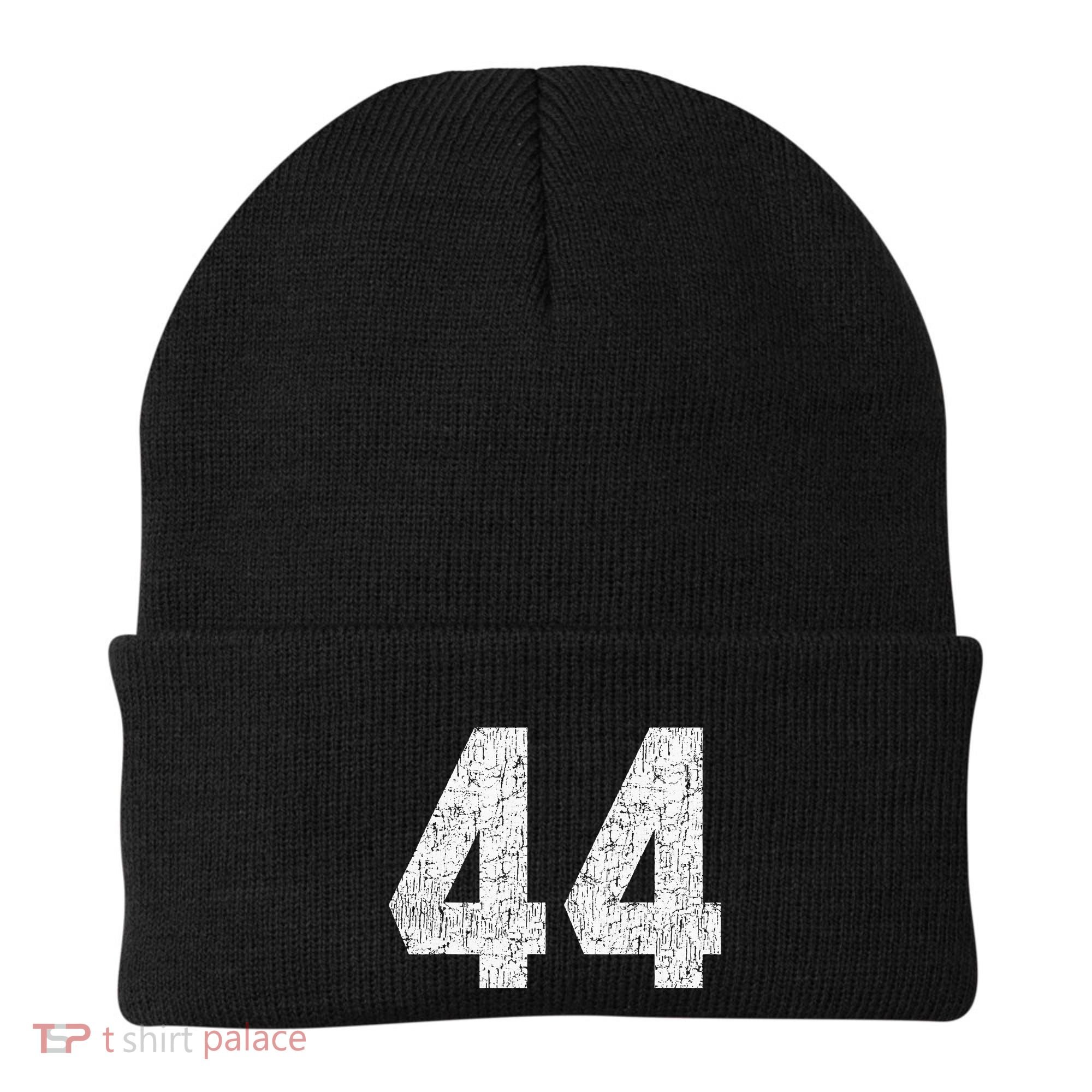 Jersey Uniform Number 44 Athletic Style Sports Graphic Beanie