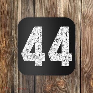 Jersey Uniform Number 44 Athletic Style Sports Graphic Coaster