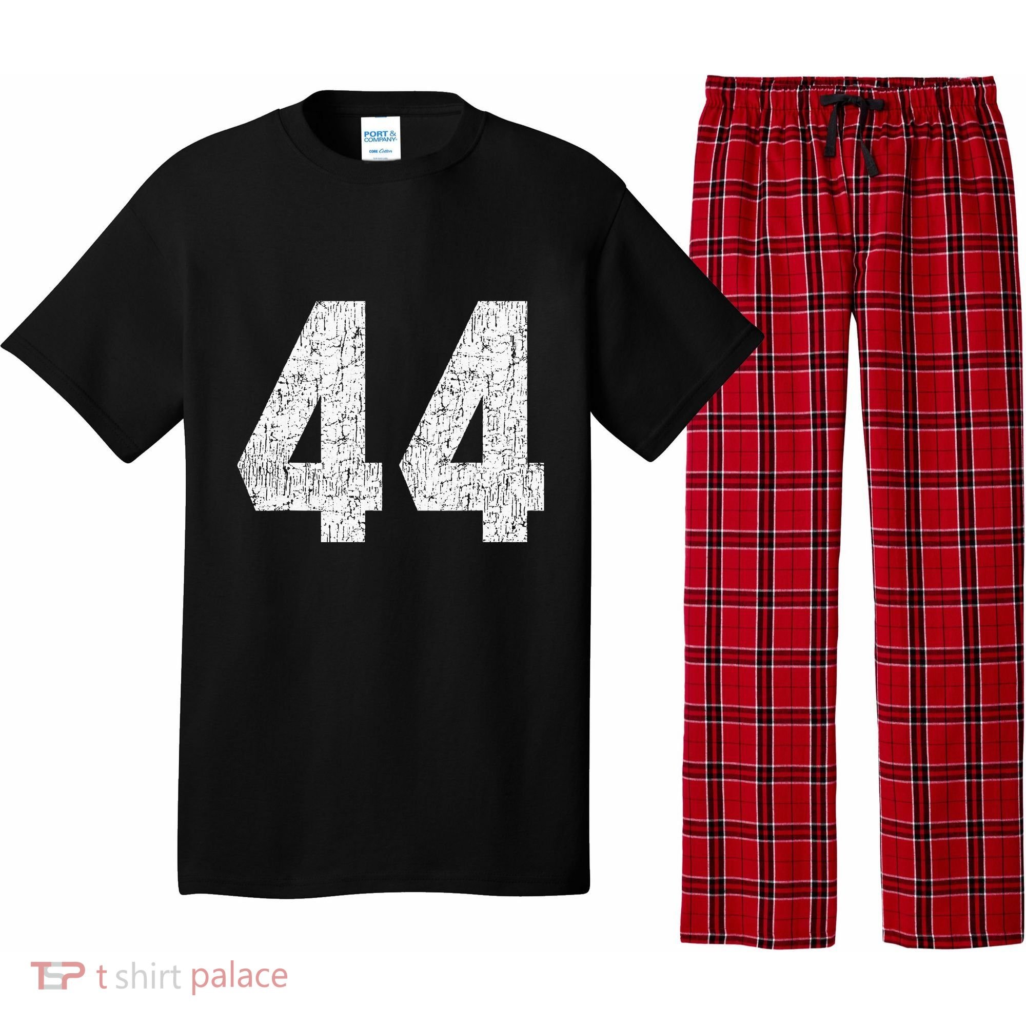 Jersey Uniform Number 44 Athletic Style Sports Graphic Pajama Set