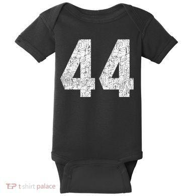 Jersey Uniform Number 44 Athletic Style Sports Graphic Baby Bodysuit