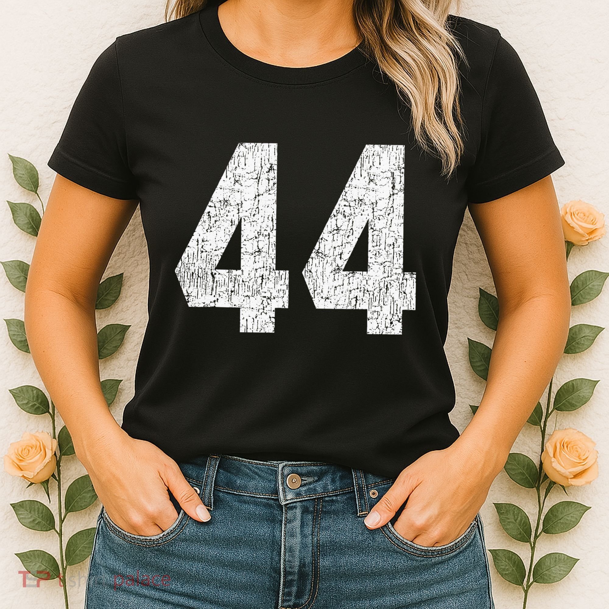 Jersey Uniform Number 44 Athletic Style Sports Graphic Women's T-Shirt