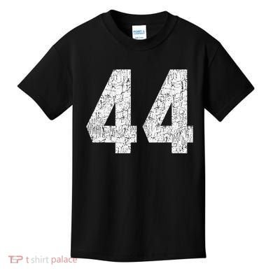 Jersey Uniform Number 44 Athletic Style Sports Graphic Kids T-Shirt