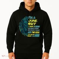 June Birthday Guy Has 3 Sides Sweet Funny Crazy  Hoodie thumb 2