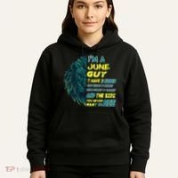 June Birthday Guy Has 3 Sides Sweet Funny Crazy  Hoodie thumb 5
