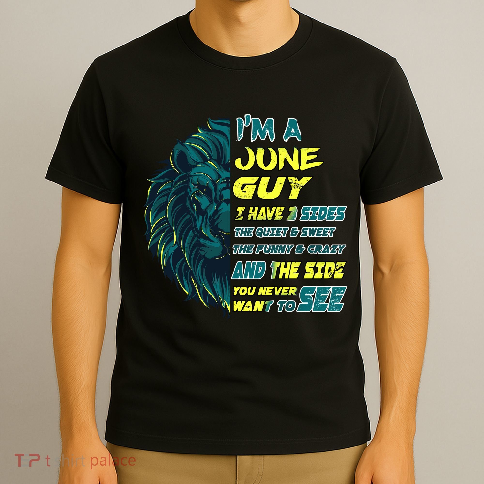 June Birthday Guy Has 3 Sides Sweet Funny Crazy  T-Shirt