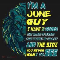 June Birthday Guy Has 3 Sides Sweet Funny Crazy  Ornament thumb 1