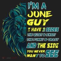June Birthday Guy Has 3 Sides Sweet Funny Crazy  Hat thumb 2