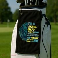 June Birthday Guy Has 3 Sides Sweet Funny Crazy  Golf Towel thumb 2