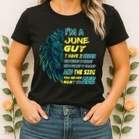 June Birthday Guy Has 3 Sides Sweet Funny Crazy  Women's T-Shirt thumb 2
