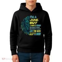 June Birthday Guy Has 3 Sides Sweet Funny Crazy  Kids Hoodie thumb 4