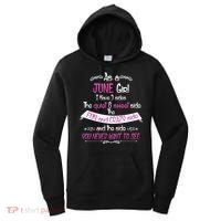 June Girl Sweet But Crazy Funny Birthday Women's Hoodie thumb 0